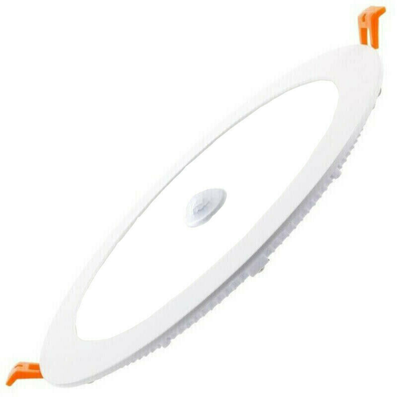 Downlight LED Slim - Facto Dury - Détecteur de Mouvement PIR 360° + Capteurs de Luminosité - 20W - Blanc Froid 5700K - Encastré - Rond - Mat Blanc - LEDs OSRAM