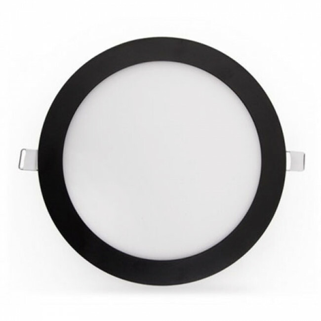 Downlight LED Slim - Rond Encastré 3W - Dimmable - Tageslicht 6400K - Mat Noir Aluminium - Ø83mm