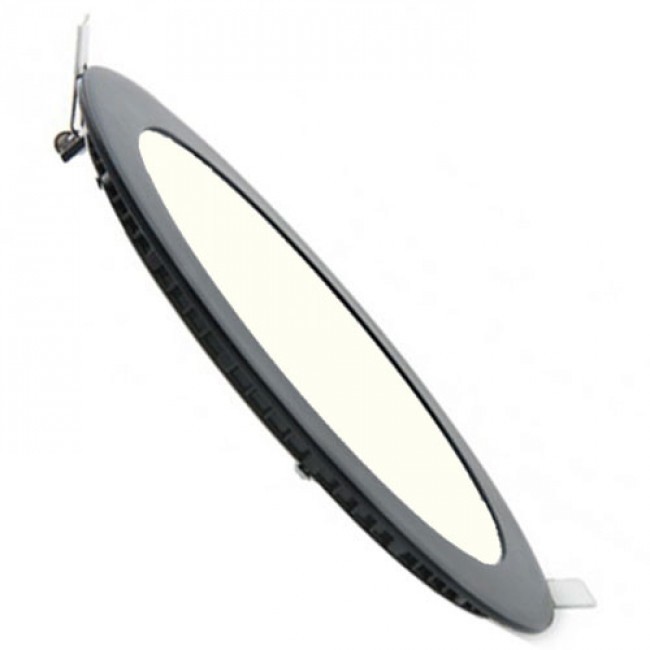 Downlight LED Slim - Encastré - 3W - Dimmable - Blanc Neutre 4200K - Rond - Mat Noir - Aluminium - Ø83mm