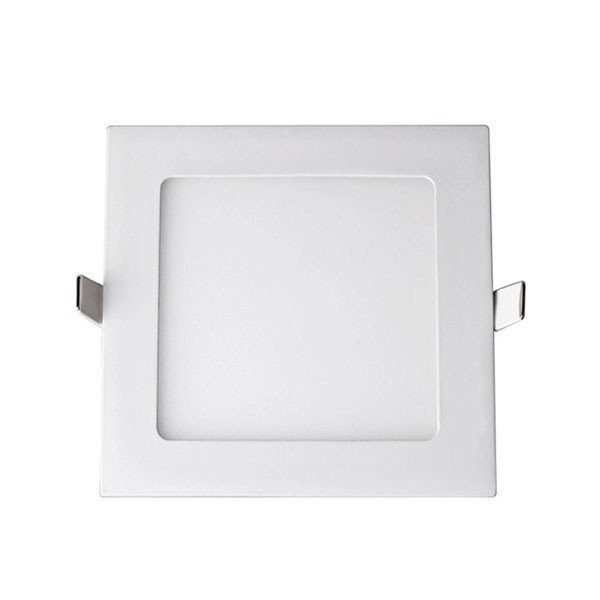 Pack Downlight LED Slim 2 - Carré Encastré 3W - Blanc Neutre 4200K - Mat Blanc Aluminium - 89mm