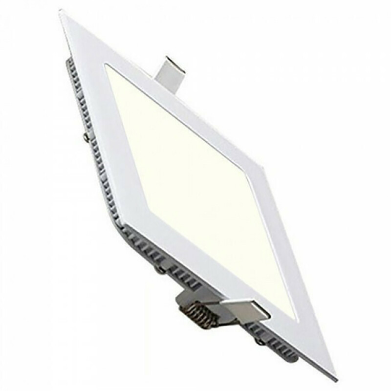 Pack Downlight LED Slim 2 - Carré Encastré 3W - Blanc Neutre 4200K - Mat Blanc Aluminium - 89mm