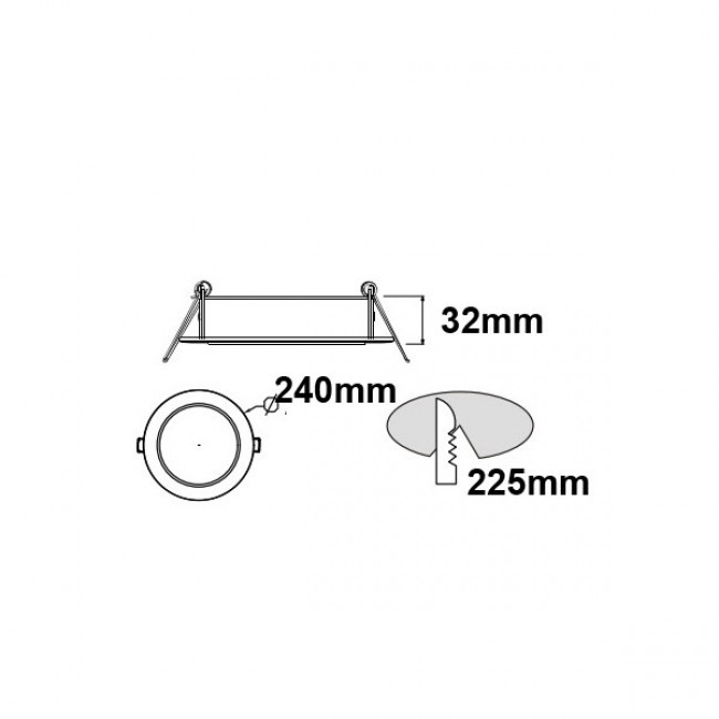 Pack Downlight LED Slim Pro 6 - Aigi - Rond Encastré 20W - Blanc Neutre 4000K - Mat Blanc - Ø240mm