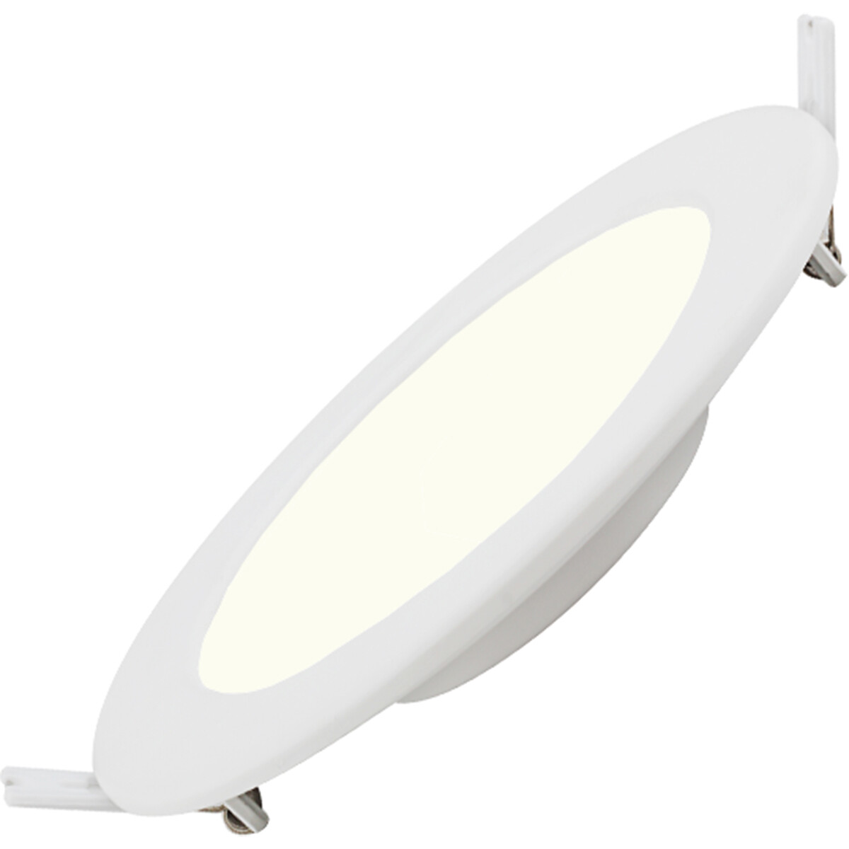 Downlight LED Slim Pro - Aigi - Rond Encastré 6W - Blanc Neutre 4000K - Mat Blanc - Plastique - Ø115mm