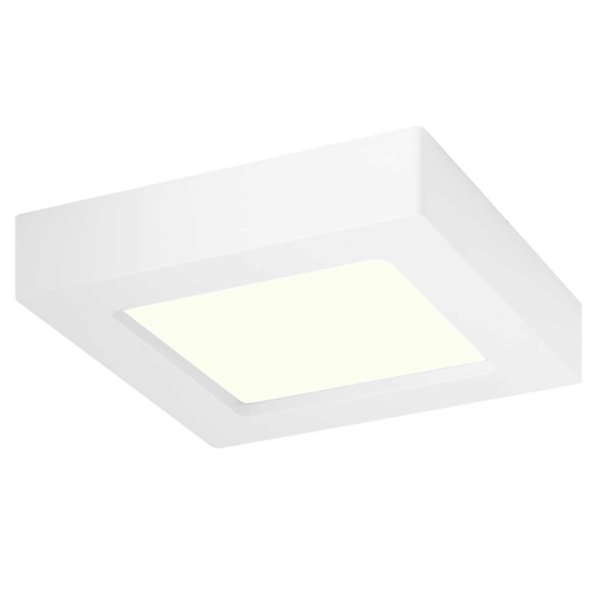 Downlight LED Slim Pro - Aigi Strilo - En Saillie Carré 6W - Blanc Neutre 4000K - Mat Blanc - Plastique