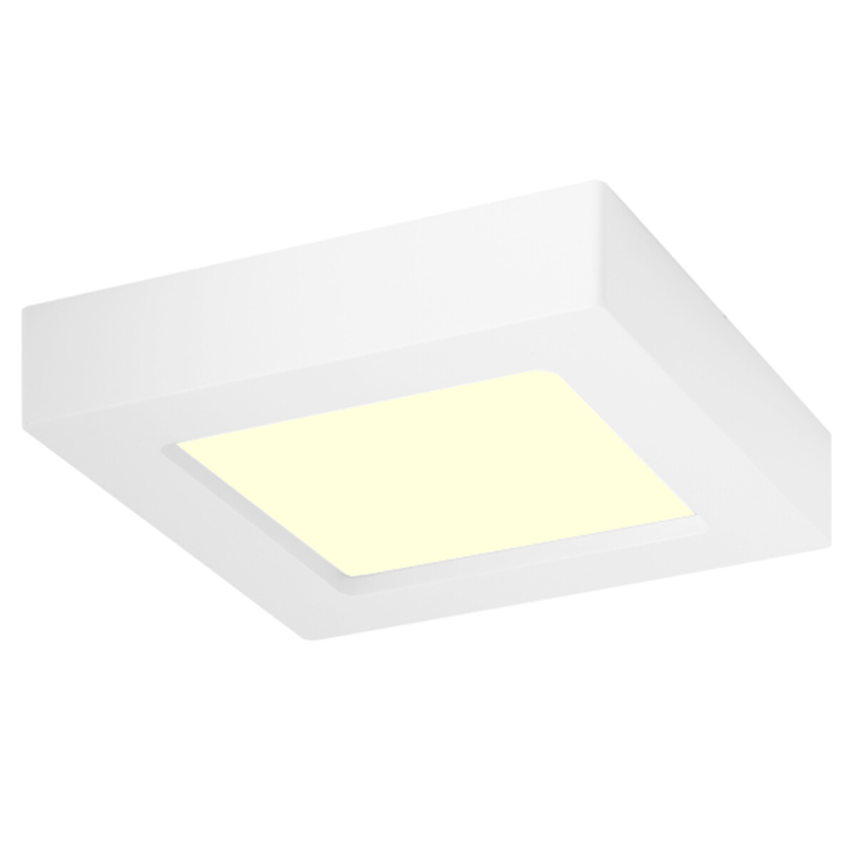 Downlight LED Slim Pro - Aigi Strilo - En Saillie Carré 6W - Blanc Chaud 3000K - Mat Blanc - Plastique