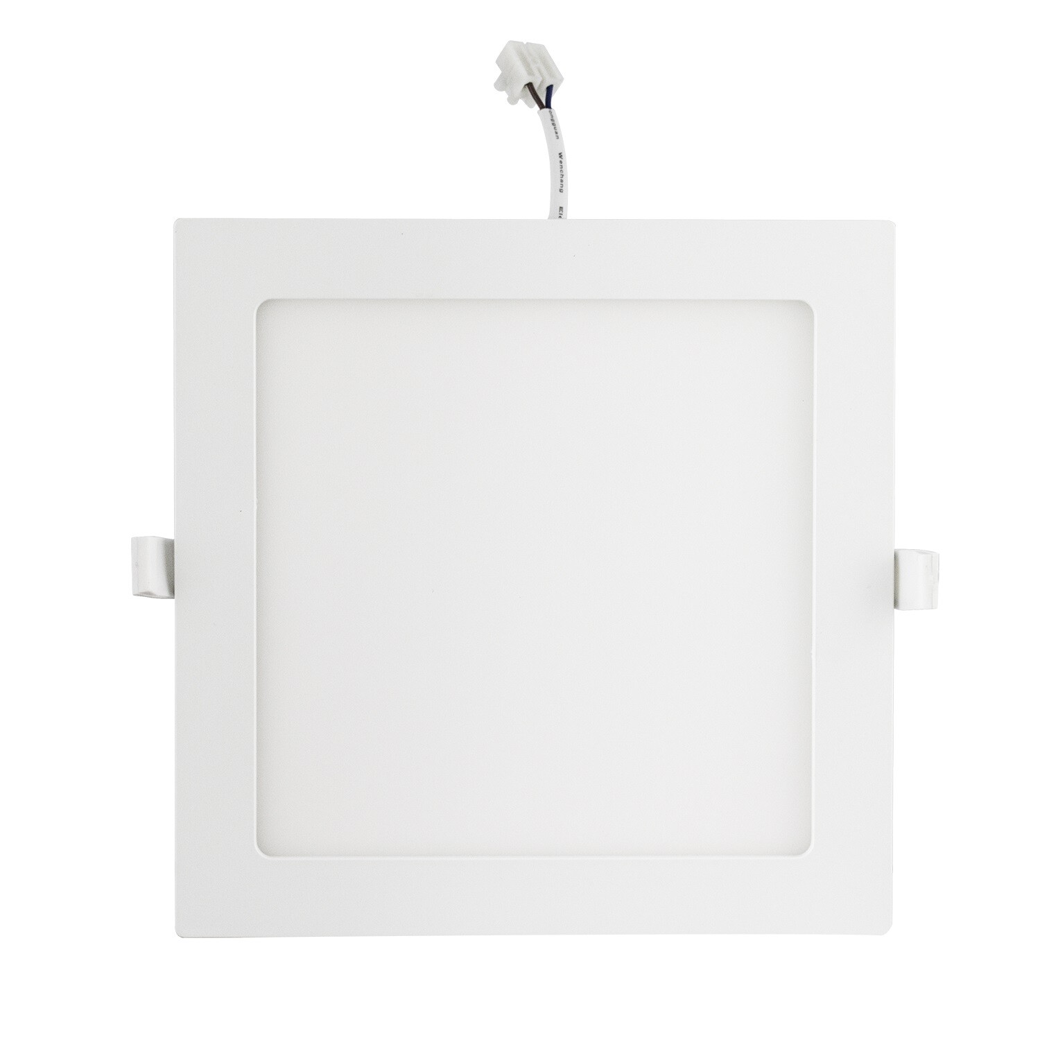 Downlight LED Slim Pro - Aigi Suno - Carré Encastré 12W - Blanc Froid 6000K - Mat Blanc - Plastique