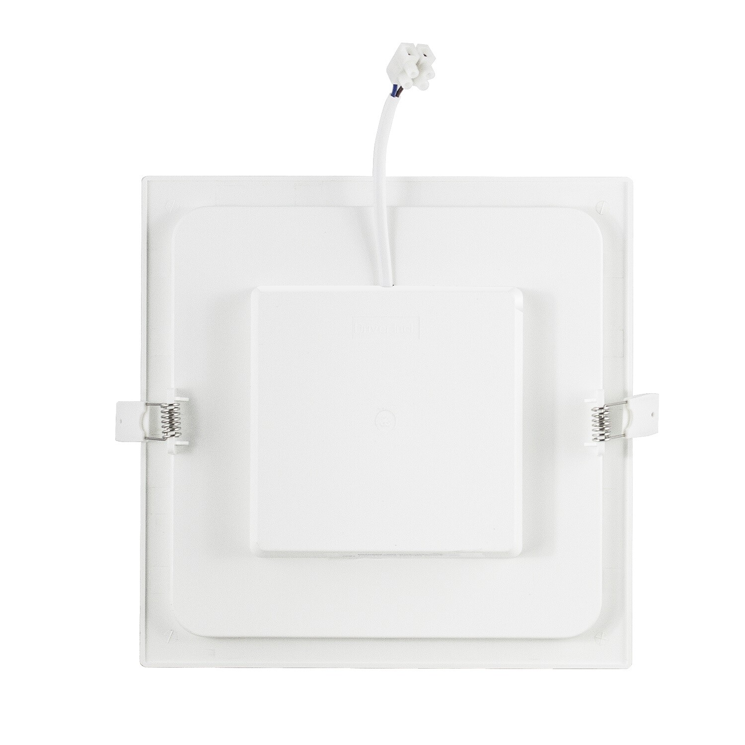 Downlight LED Slim Pro - Aigi Suno - Carré Encastré 12W - Blanc Froid 6000K - Mat Blanc - Plastique