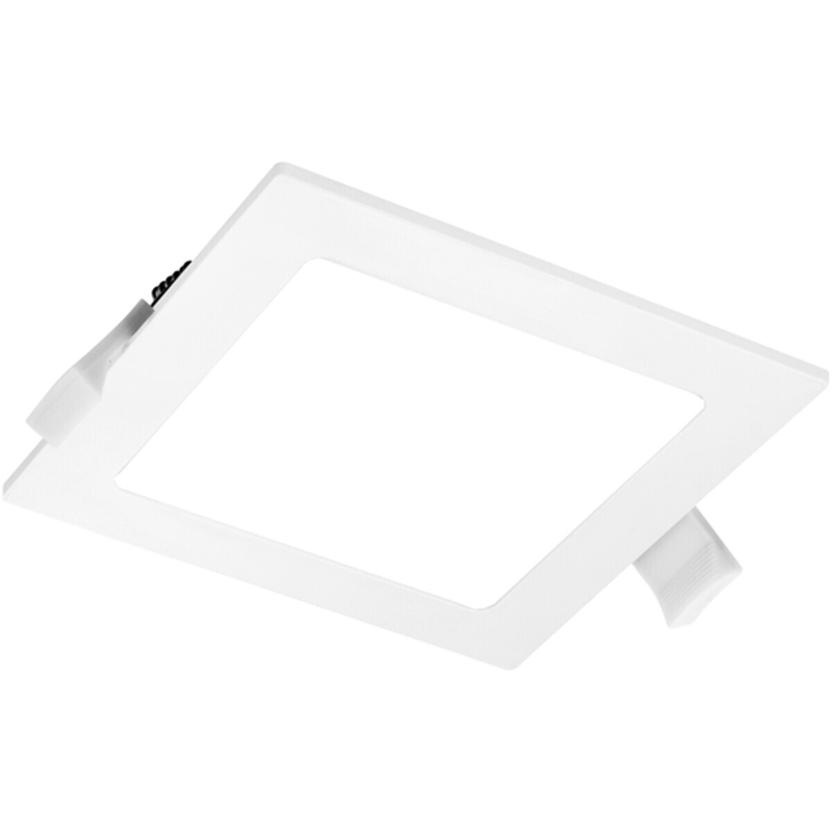 Downlight LED Slim Pro - Aigi Suno - Carré Encastré 12W - Blanc Froid 6000K - Mat Blanc - Plastique