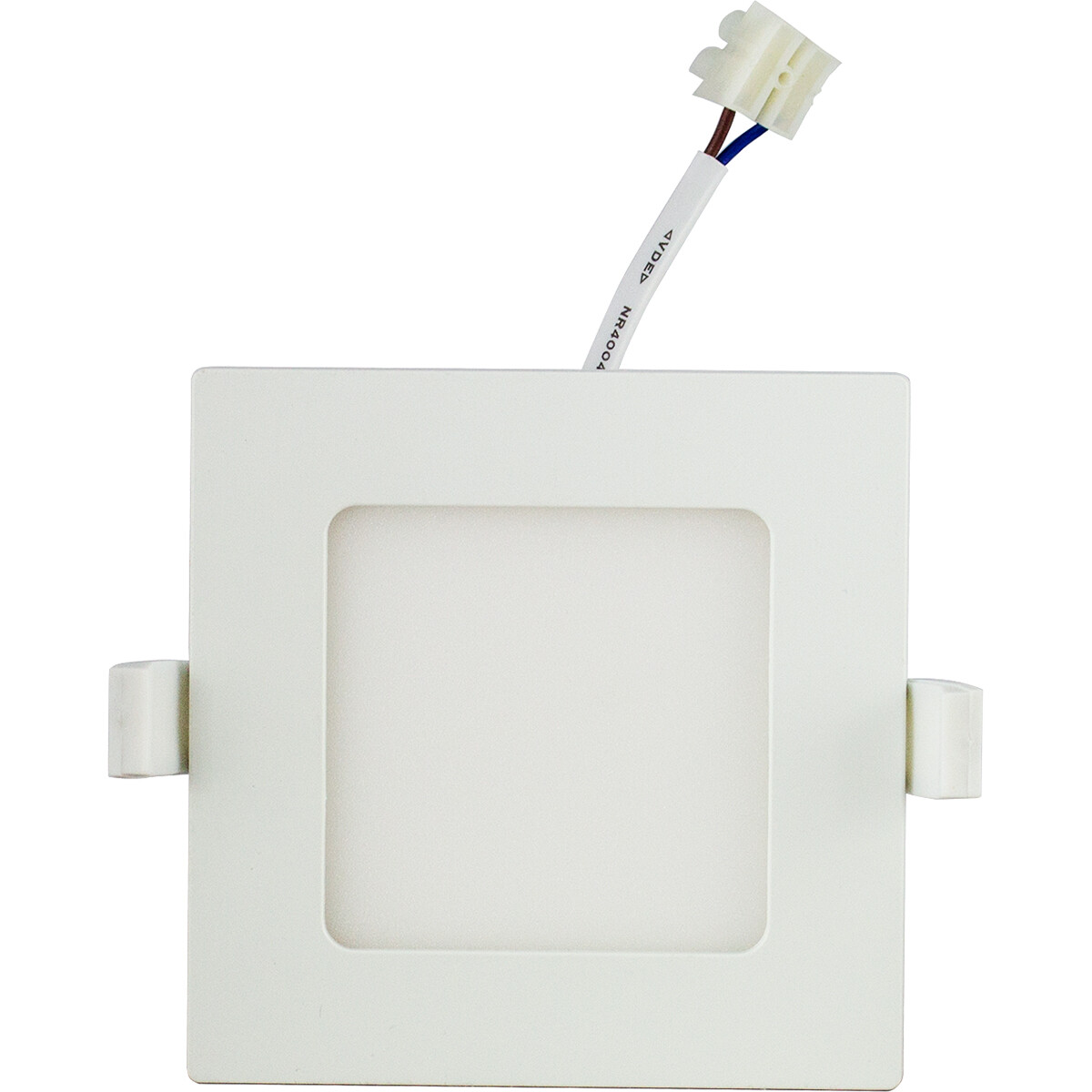 Downlight LED Slim Pro - Aigi Suno - Carré Encastré 9W - Blanc Froid 6000K - Mat Blanc - Plastique