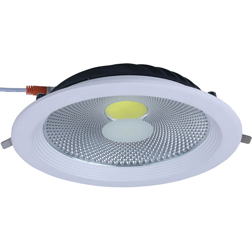 Downlight LED - Verona - Rond Encastré 15W - Blanc Froid 6400K - Mat Blanc Aluminium - Ø170mm