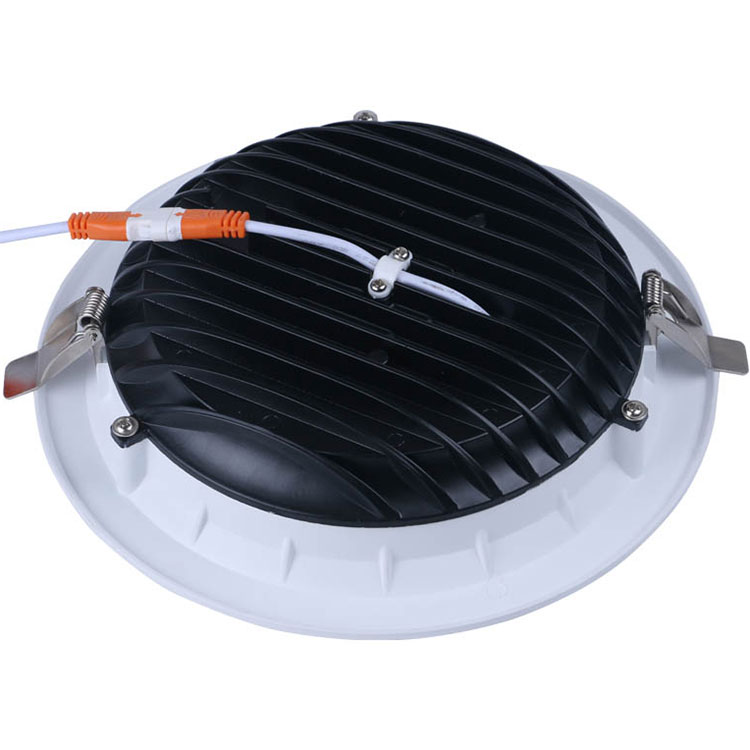 Downlight LED - Verona - Rond Encastré 15W - Blanc Froid 6400K - Mat Blanc Aluminium - Ø170mm