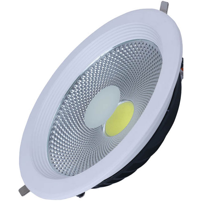 Downlight LED - Verona - Rond Encastré 15W - Blanc Froid 6400K - Mat Blanc Aluminium - Ø170mm