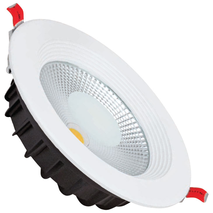 Downlight LED - Verona - Rond Encastré 15W - Blanc Froid 6400K - Mat Blanc Aluminium - Ø170mm