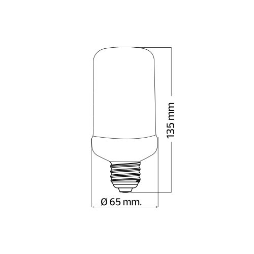 Lampe LED Flamme - Lampe de feu - Douille E27 - 5W - Blanc Chaud 1500K