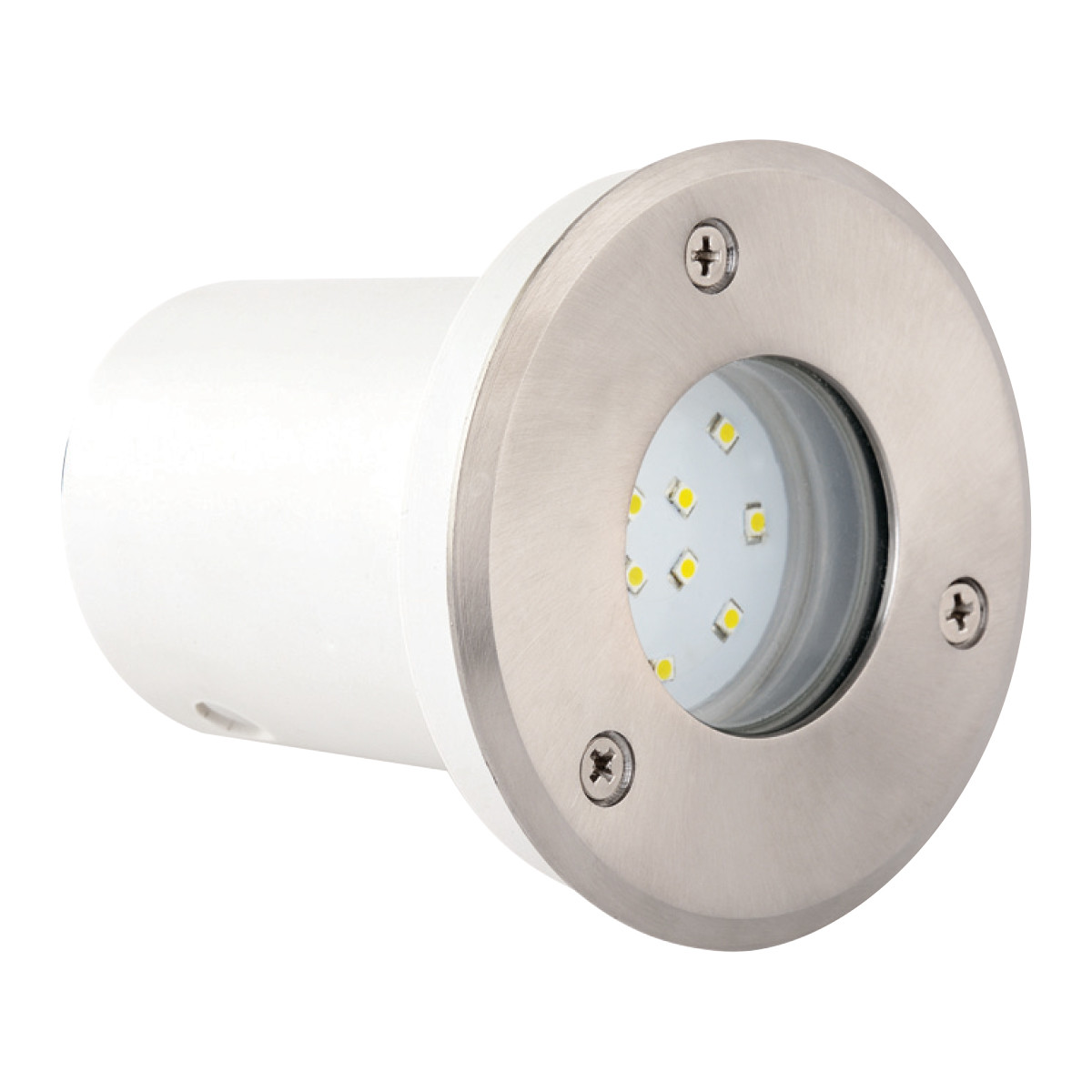 Spot de sol LED - Rond Encastré 1.2W - Étanche IP67 - Bleu - Inox - Ø95mm