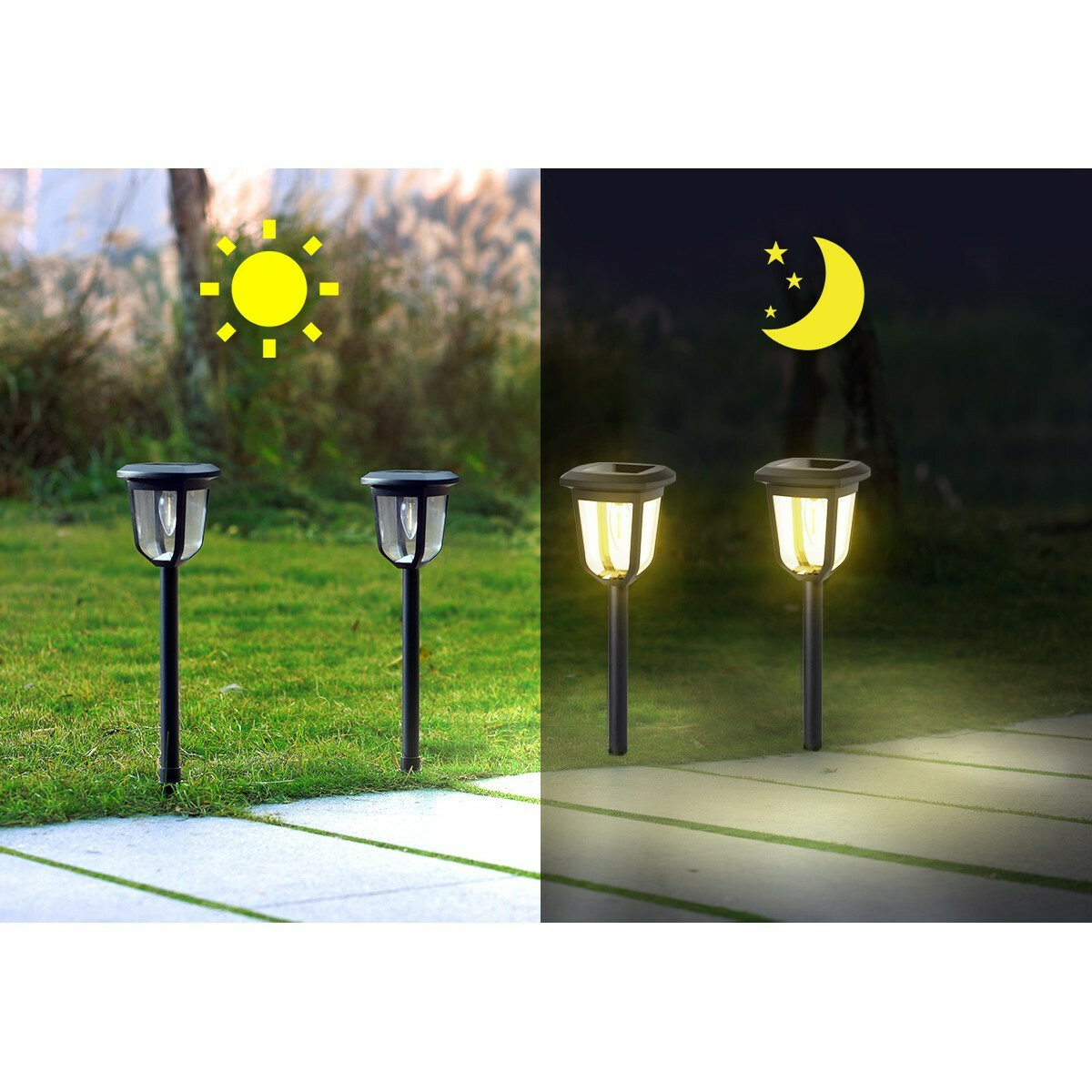 Spot de sol solaire LED avec énergie solaire - Set de 2 Pièces - Aigi Grido - Rond Encastré - 0.2W - Étanche IP44 - Blanc Froid 6500K - Mat Argent - Inox