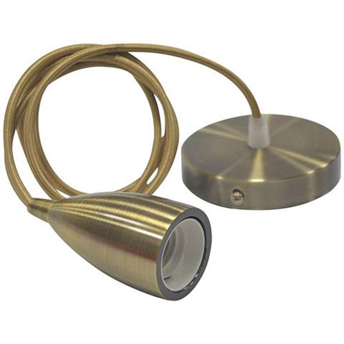 Suspension LED - Edysa - Industriel - Rond - Mat Bronze Aluminium - E27