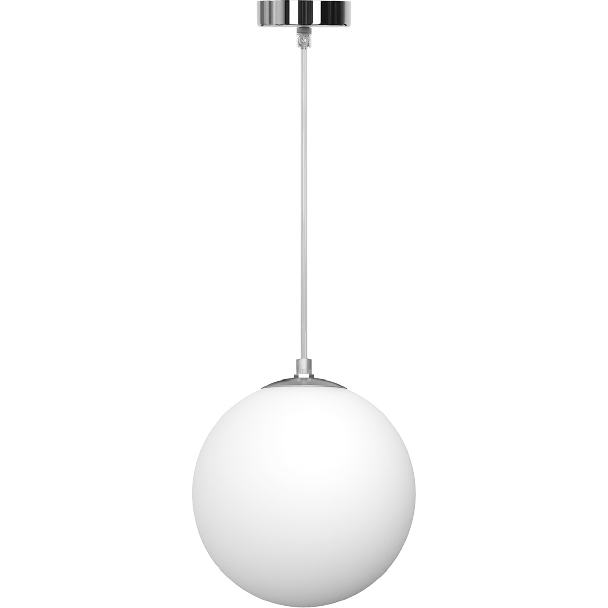 Suspension LED - Luminaire Suspendu - Aigi Pyra - Douille E27 - Rond - Mat Blanc - Verre