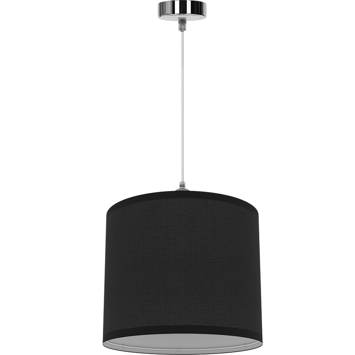 Suspension LED - Luminaire Suspendu - Aigi Utra - Douille E27 - Rond - Mat Noir - Plastique