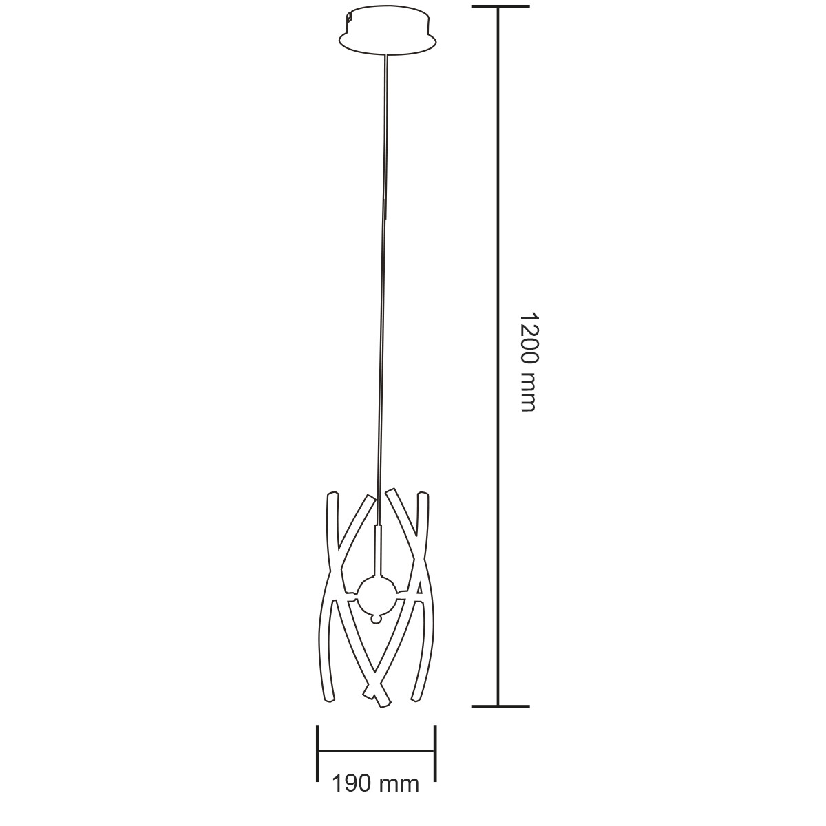 Suspension LED - Luminaire Suspendu - Optra - 12W - Blanc Neutre 4000K - 1-lumière - Mat Chrome - Aluminium