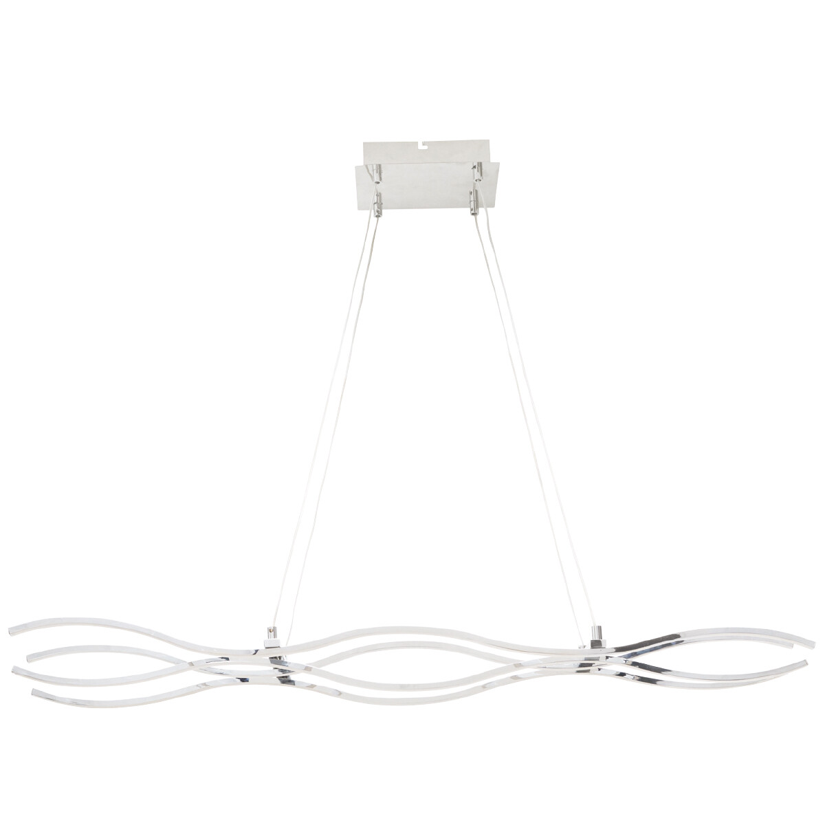 Suspension LED - Luminaire Suspendu - Primon - 45W - Blanc Neutre 4000K - Mat Chrome - Aluminium