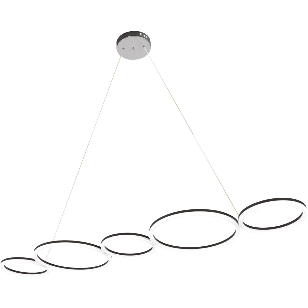 Suspension LED - Luminaire Suspendu - Sintrus - 45W - Blanc Neutre 4000K - Mat Noir - Aluminium