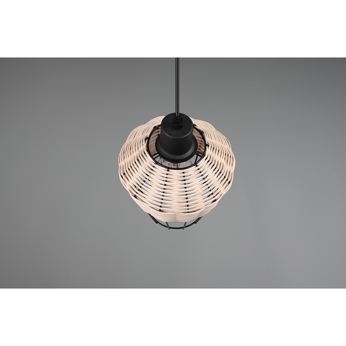 Suspension LED - Luminaire Suspendu - Trion Bera - Douille E27 - 1-lumière - Rond - Brun - Aluminium