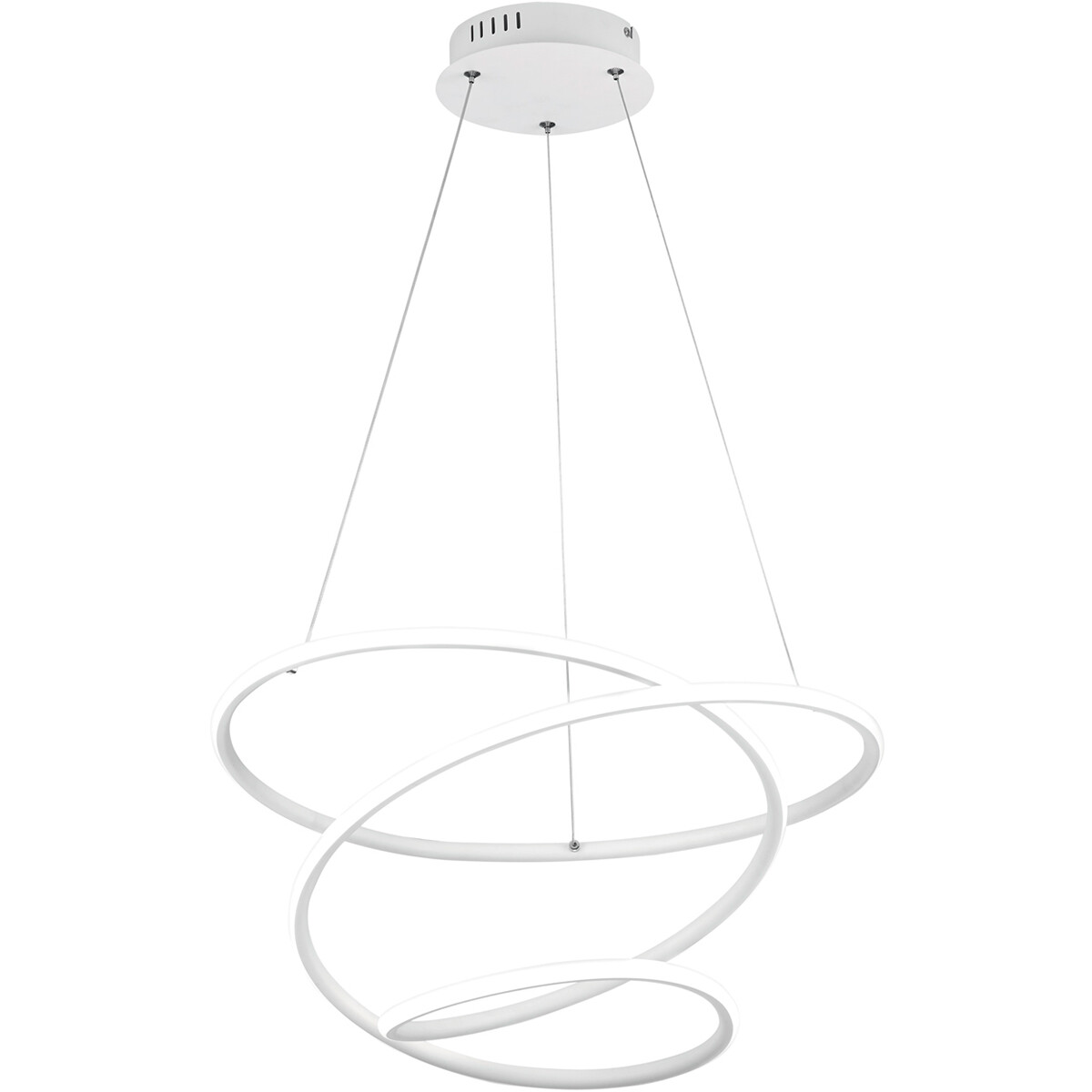 Suspension LED - Luminaire Suspendu - Trion Bilona - 36W - Blanc Neutre 4000K - Dimmable - Rond - Mat Blanc - Aluminium