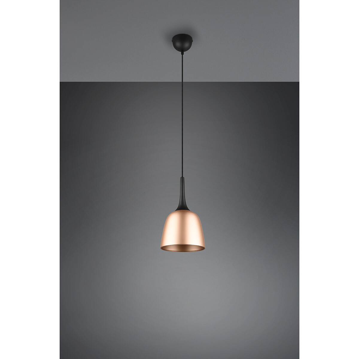 Suspension LED - Luminaire Suspendu - Trion Christa - Douille E27 - Rond - Mat Or - Aluminium - Ø200mm