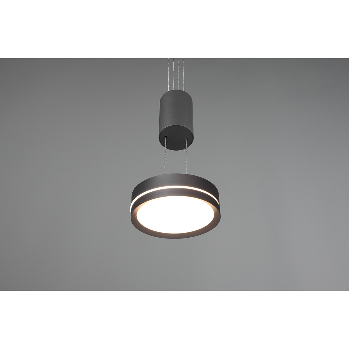 Suspension LED - Luminaire Suspendu - Trion Franco - 7.2W - 1-lumière - Blanc Chaud 3000K - Dimmable - Rond - Mat Anthracite - Aluminium