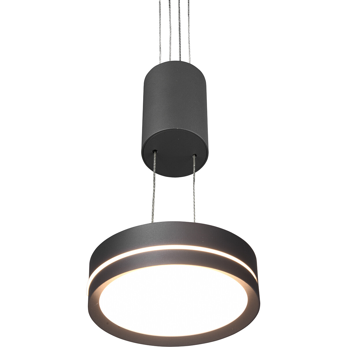 Suspension LED - Luminaire Suspendu - Trion Franco - 7.2W - 1-lumière - Blanc Chaud 3000K - Dimmable - Rond - Mat Anthracite - Aluminium