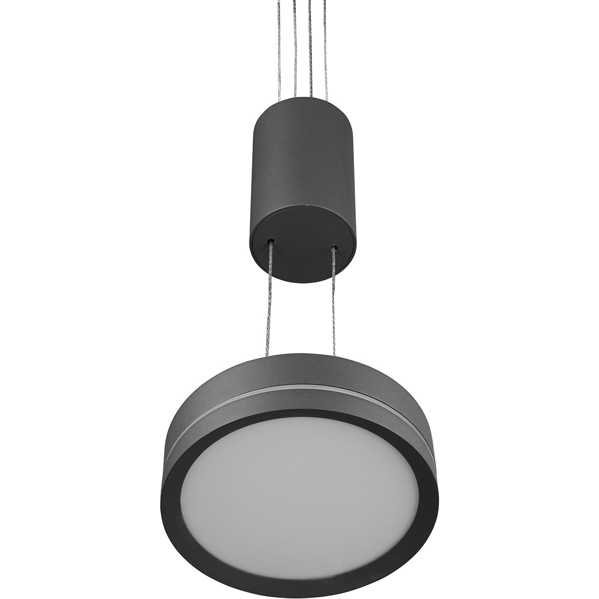 Suspension LED - Luminaire Suspendu - Trion Franco - 7.2W - 1-lumière - Blanc Chaud 3000K - Dimmable - Rond - Mat Anthracite - Aluminium