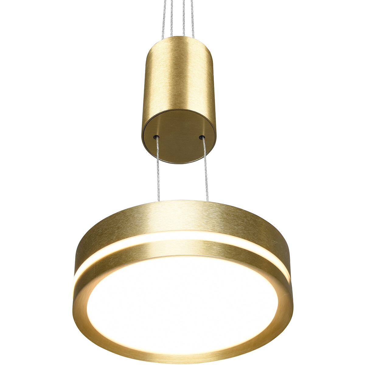 Suspension LED - Luminaire Suspendu - Trion Franco - 7.2W - 1-lumière - Blanc Chaud 3000K - Dimmable - Rond - Mat Or - Aluminium