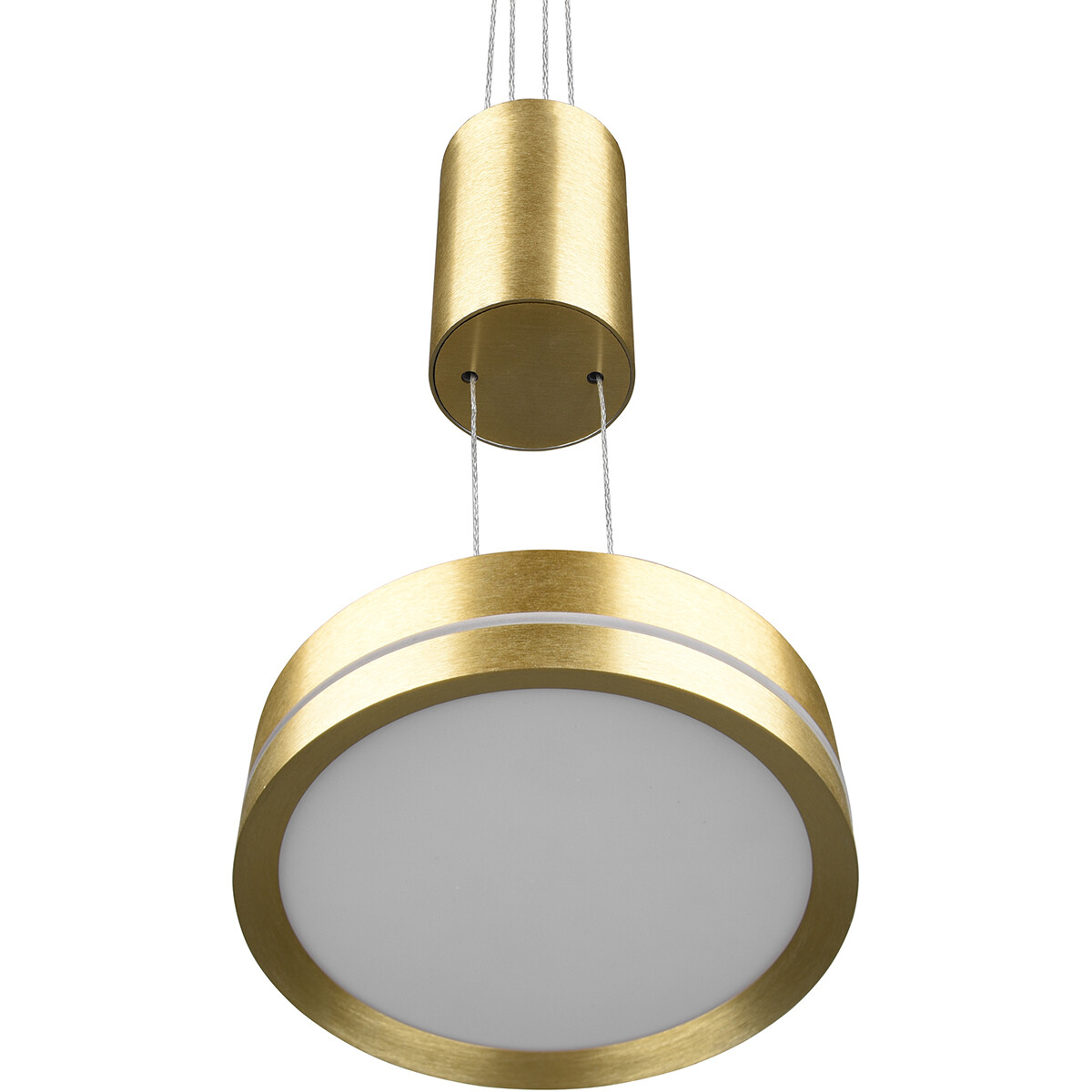 Suspension LED - Luminaire Suspendu - Trion Franco - 7.2W - 1-lumière - Blanc Chaud 3000K - Dimmable - Rond - Mat Or - Aluminium