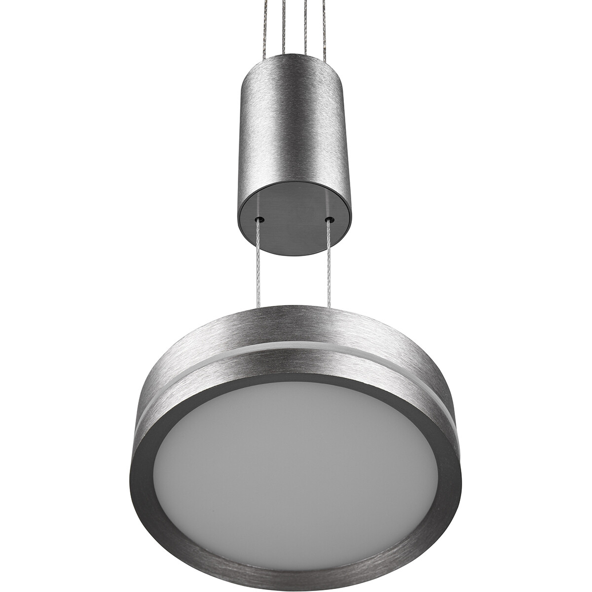 Suspension LED - Luminaire Suspendu - Trion Franco - 7.2W - 1-lumière - Blanc Chaud 3000K - Dimmable - Rond - Mat Nickel - Aluminium