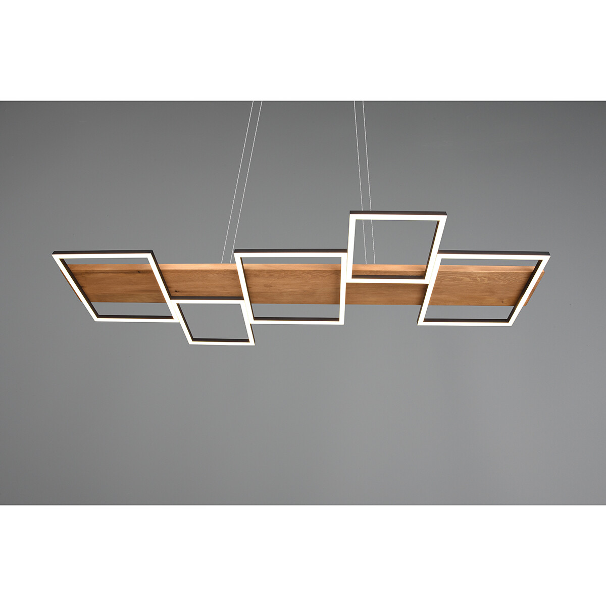 Suspension LED - Luminaire Suspendu - Trion Harla - 42W - Blanc Chaud 3000K - Dimmable - Rond - Mat Noir - Aluminium