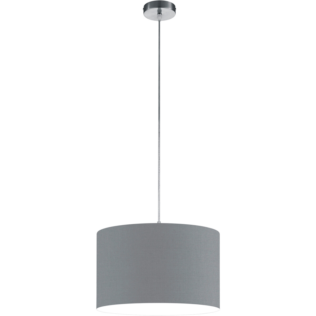 Suspension LED - Luminaire Suspendu - Trion Hotia - Douille E27 - 1-lumière - Rond - Mat Gris - Aluminium