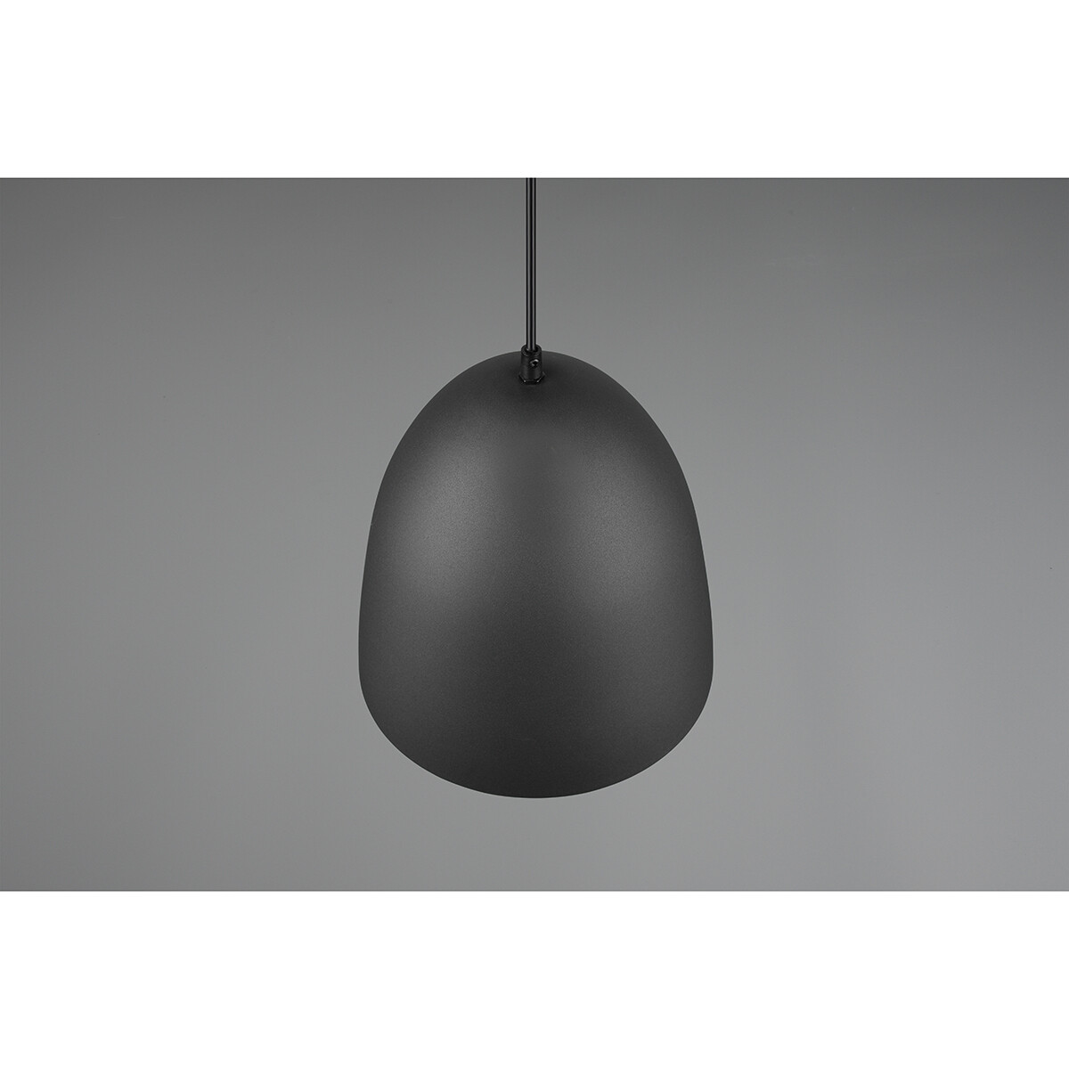 Suspension LED - Luminaire Suspendu - Trion Lopez - Douille E27 - 1-lumière - Rond - Mat Noir/Or - Aluminium