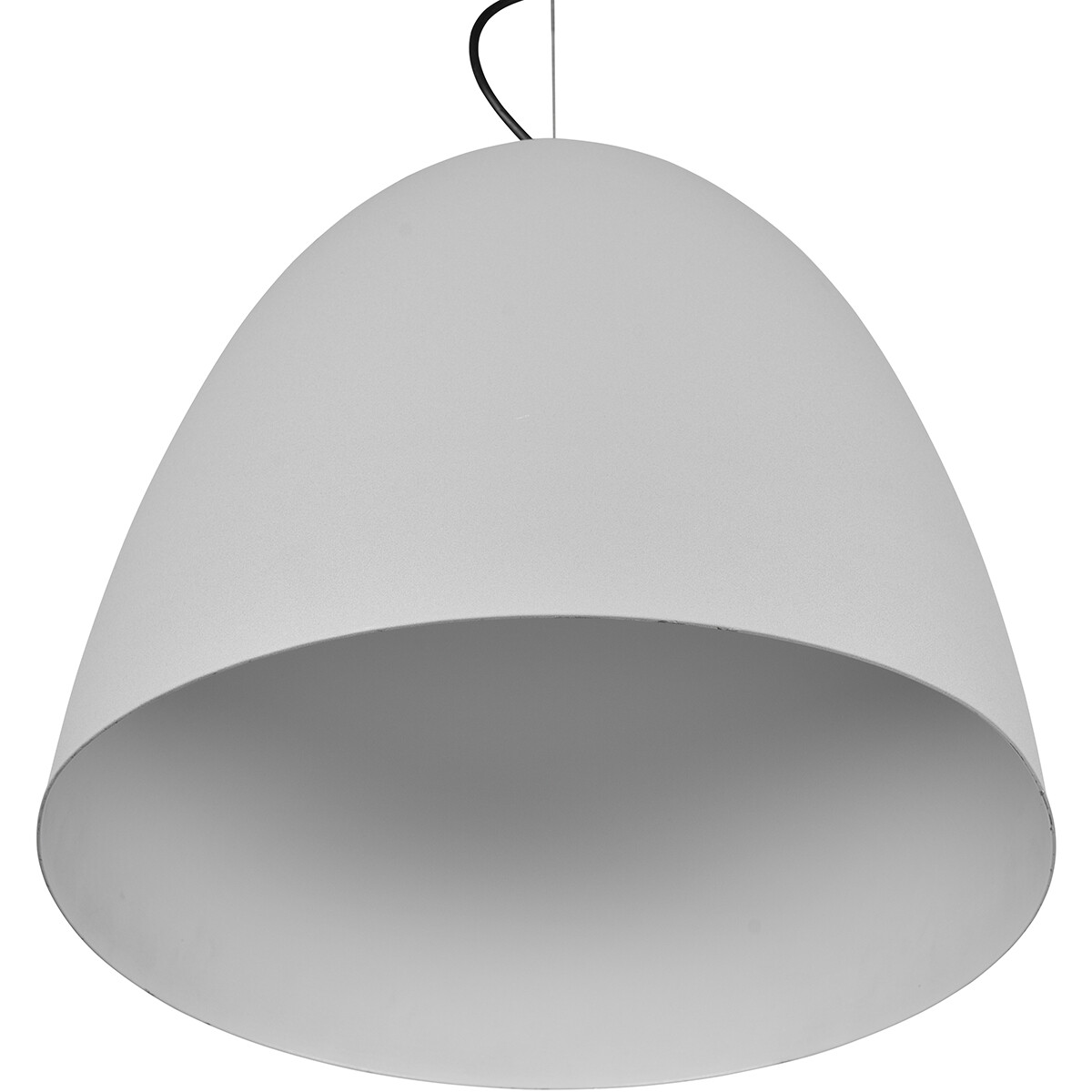 Suspension LED - Luminaire Suspendu - Trion Lopez XL - Douille E27 - 1-lumière - Rond - Mat Gris - Aluminium