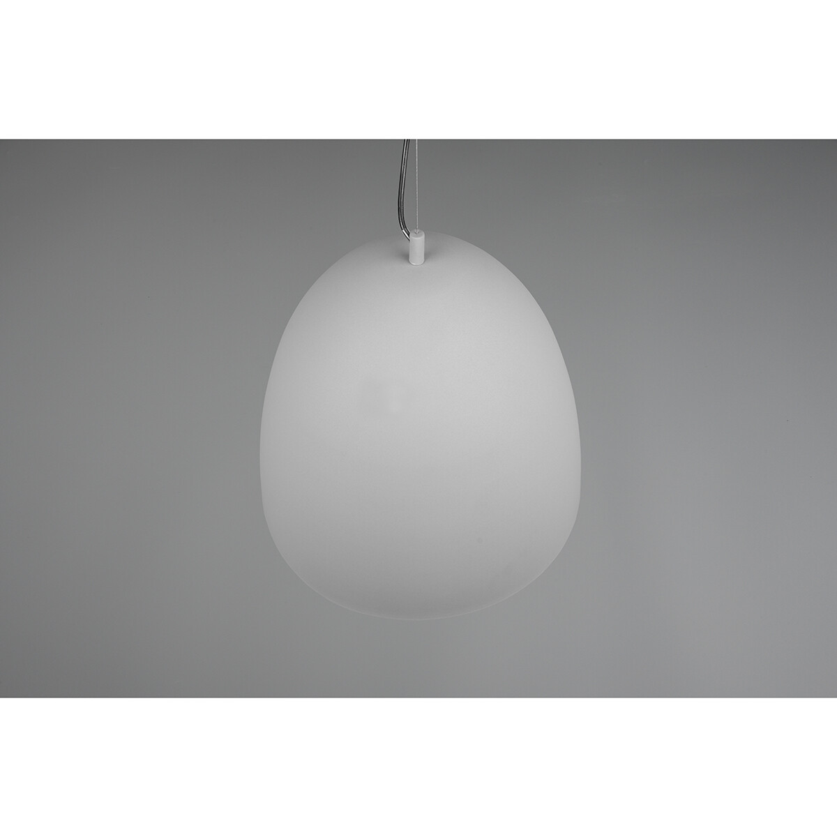 Suspension LED - Luminaire Suspendu - Trion Lopez XL - Douille E27 - 1-lumière - Rond - Mat Gris - Aluminium