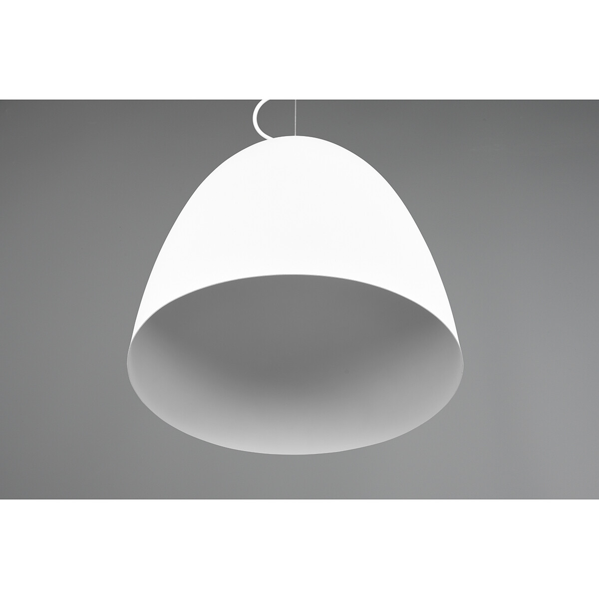 Suspension LED - Luminaire Suspendu - Trion Lopez XL - Douille E27 - 1-lumière - Rond - Mat Blanc - Aluminium