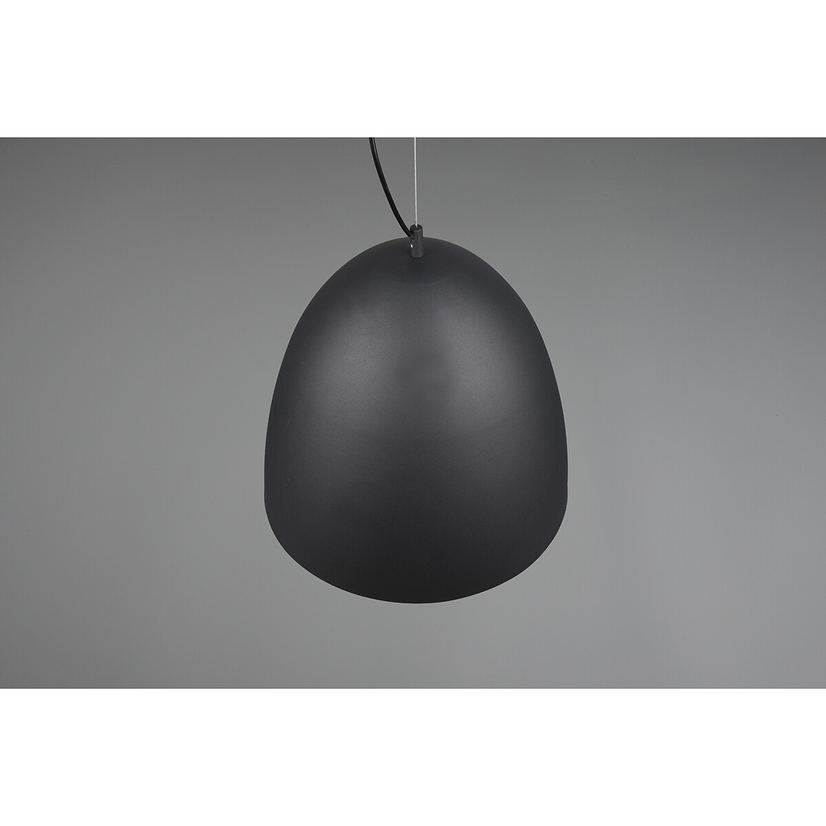 Suspension LED - Luminaire Suspendu - Trion Lopez XL - Douille E27 - 1-lumière - Rond - Mat Noir/Or - Aluminium