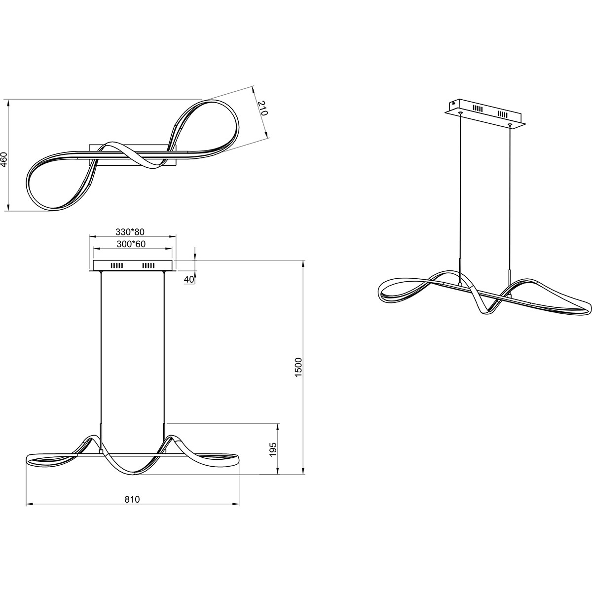 Suspension LED - Luminaire Suspendu - Trion Peruino - 37W - Blanc Neutre 4000K - Dimmable - Rond - Chrome Brillant - Aluminium