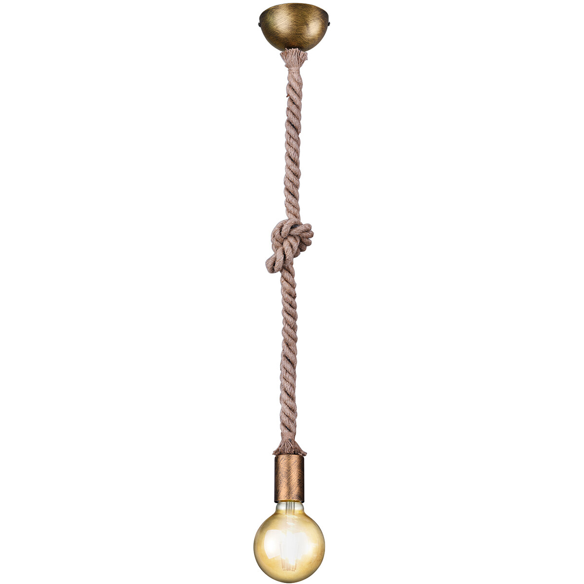 Suspension LED - Luminaire Suspendu - Trion Robin - Douille E27 - 1-lumière - Rond - Bronze Ancien - Aluminium