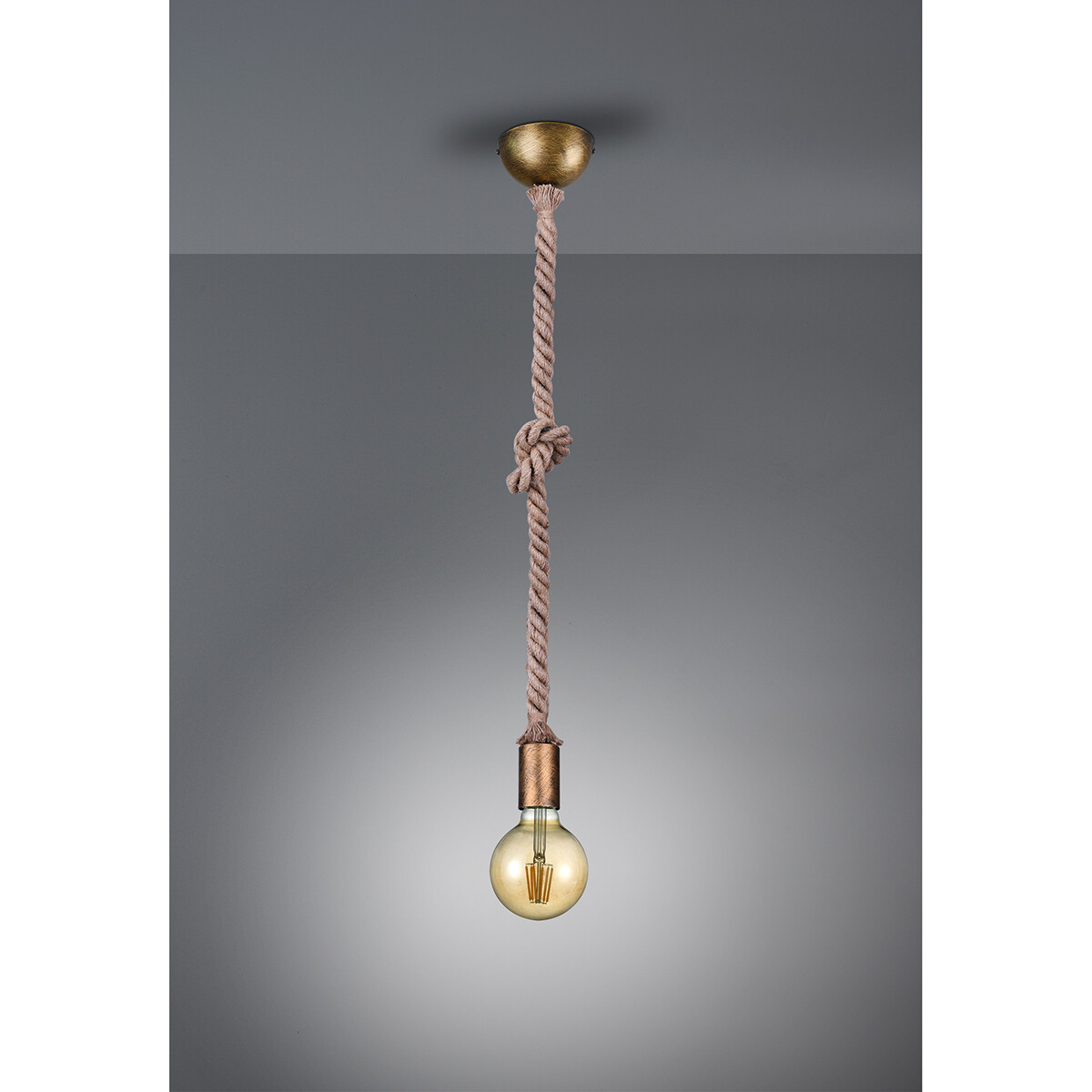 Suspension LED - Luminaire Suspendu - Trion Robin - Douille E27 - 1-lumière - Rond - Bronze Ancien - Aluminium