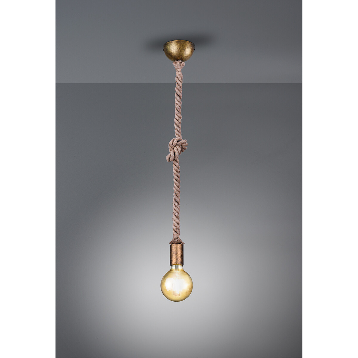 Suspension LED - Luminaire Suspendu - Trion Robin - Douille E27 - 1-lumière - Rond - Bronze Ancien - Aluminium