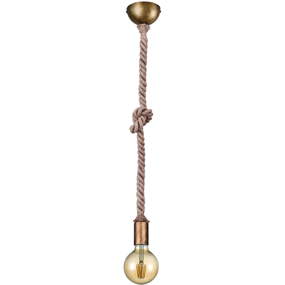 Suspension LED - Luminaire Suspendu - Trion Robin - Douille E27 - 1-lumière - Rond - Bronze Ancien - Aluminium