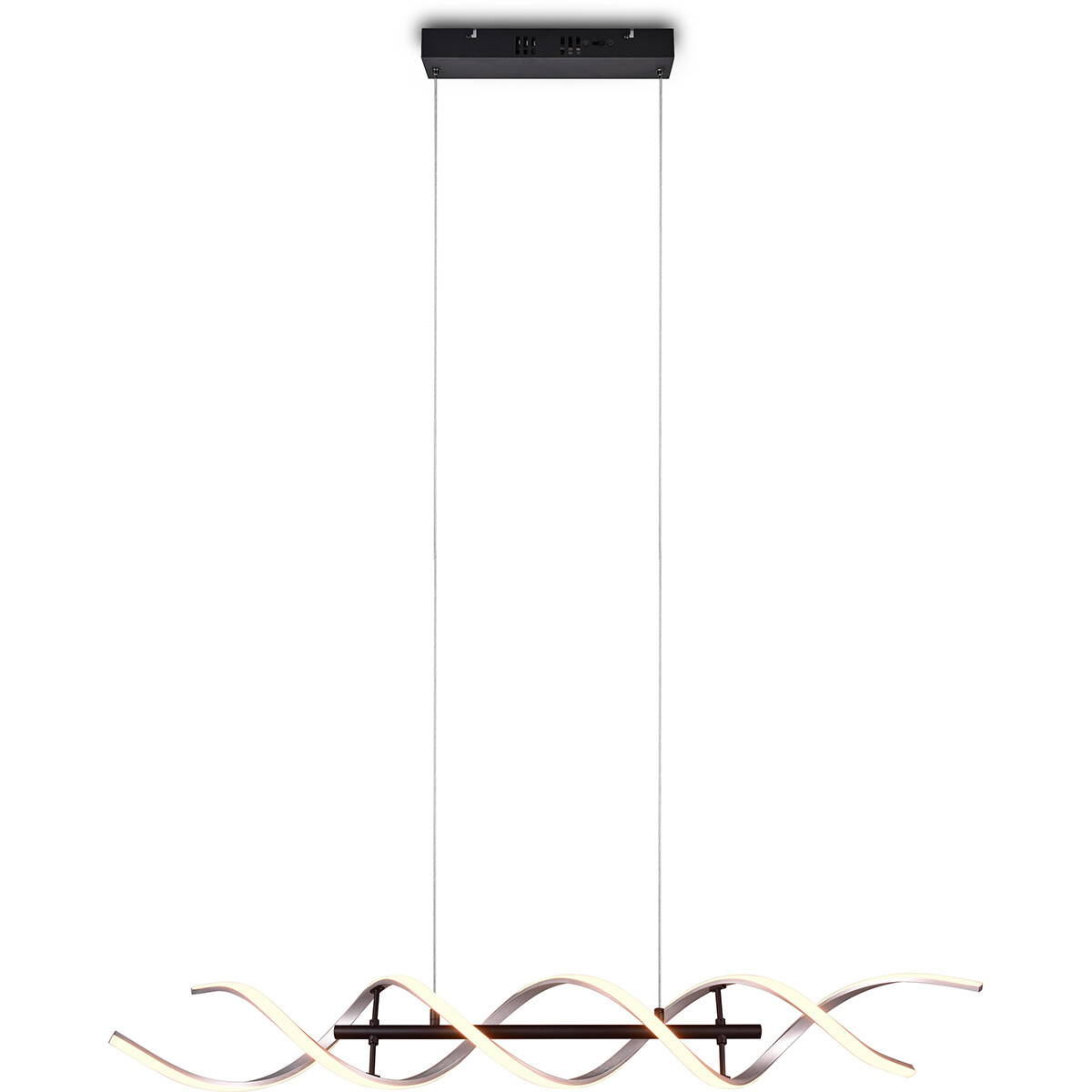 Suspension LED - Luminaire Suspendu - Trion Sarina - 45W - Couleur de lumière ajustable - Dimmable - Rectangle - Argent Brossé - Aluminium