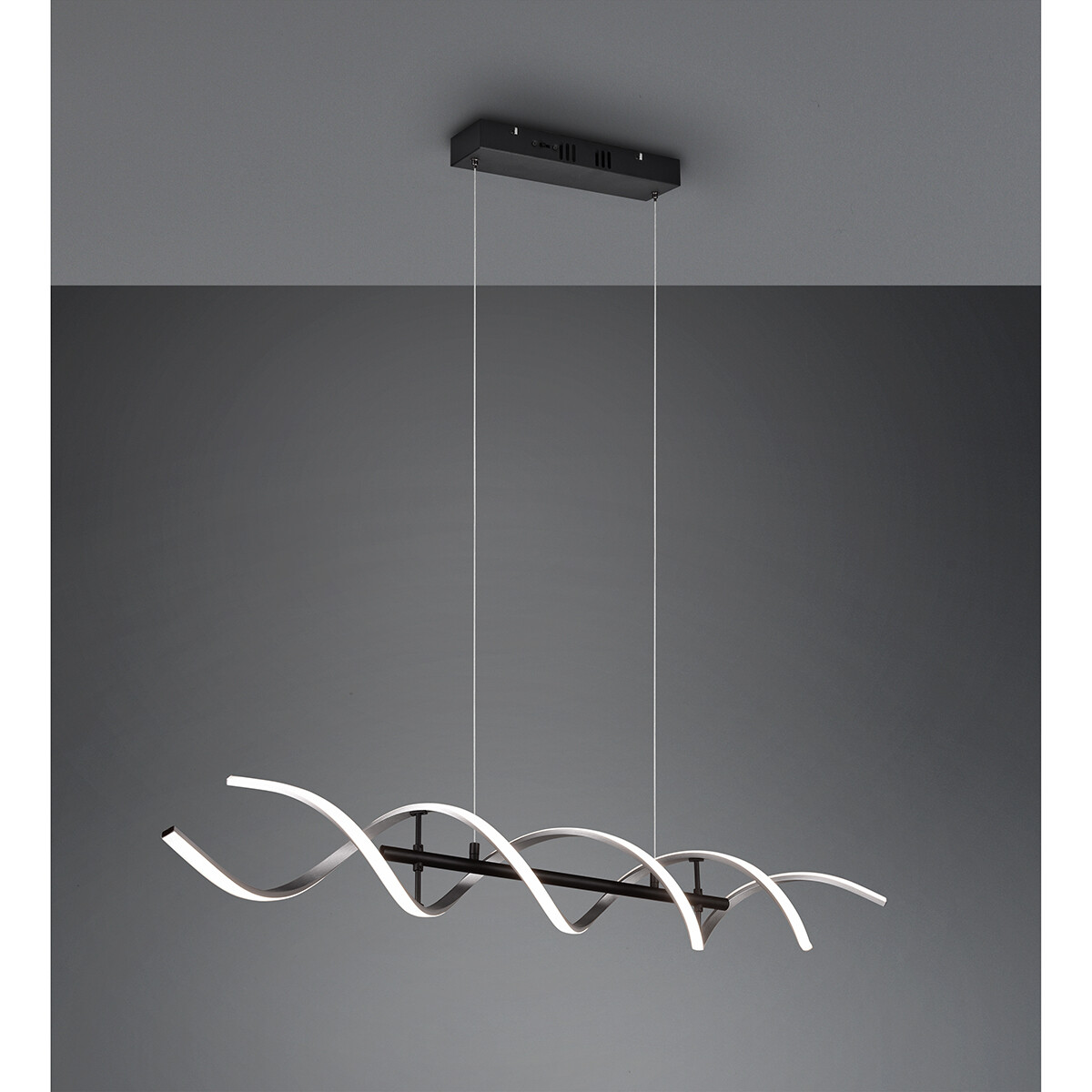 Suspension LED - Luminaire Suspendu - Trion Sarina - 45W - Couleur de lumière ajustable - Dimmable - Rectangle - Argent Brossé - Aluminium