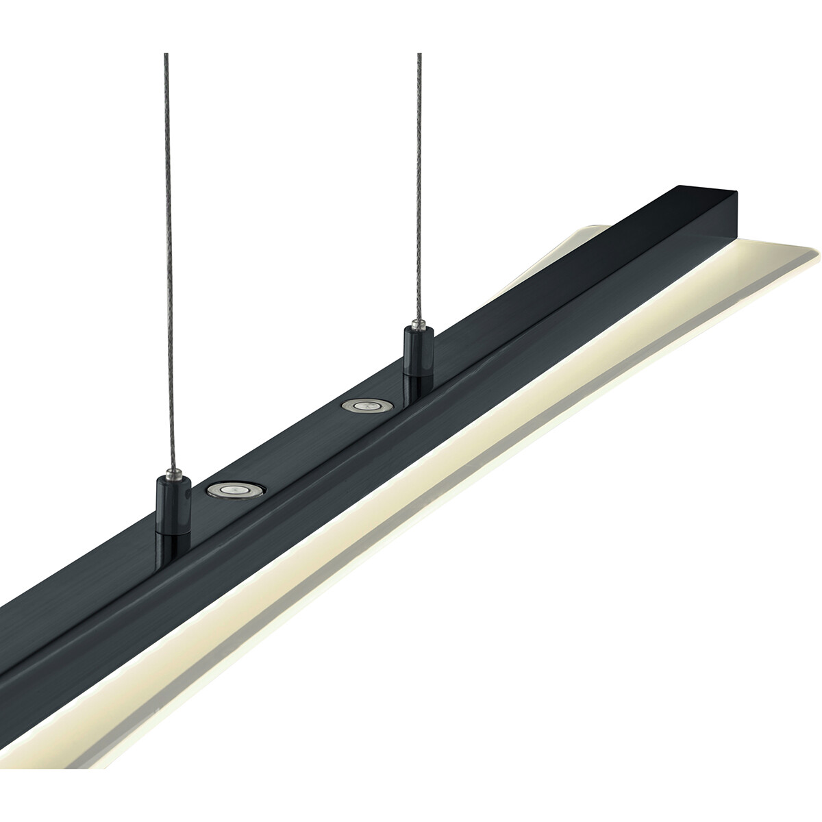 Suspension LED - Luminaire Suspendu - Trion Sena - 18W - Couleur de lumière ajustable - Rectangle - Mat Noir - Aluminium